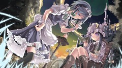 Grass moon anime girls boots touhou izayoi sakuya patchouli 