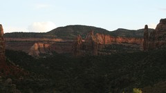 Grass Mountains Green Plants rocks skies