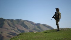 Grass Mountains hills War Army soldiers military German skies 