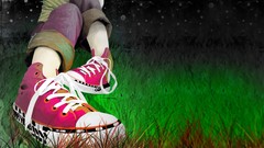 Grass rain love lonely legs