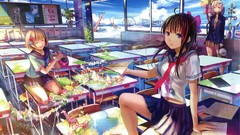 Grass school uniforms schoolgirls