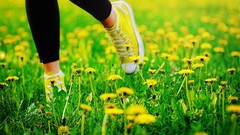 Grass Shoes yellow flowers