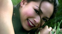 Grass smiling Kristin Kreuk