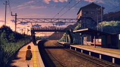 Grass Stars clouds skirts brunettes short hair skies scenic 