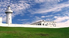 Grass wall lighthouses skyscapes