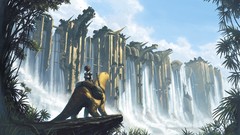 Grass water brown short hair fantasy art soft shading