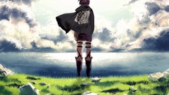 Grass water clouds shingeki no kyojin eren jaeger