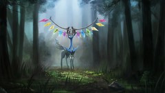 Grass wings Anime Pokemon touhou flandre scarlet forests Xerneas