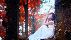 Grass woman asians forests Viet Nam