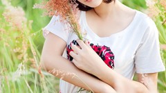 Grass woman asians models Viet Nam