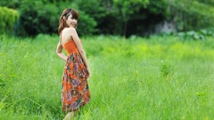 Grass woman asians Viet Nam