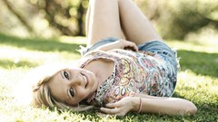 Grass woman blondes models