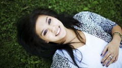 Grass woman brunettes models