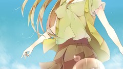 Grass woman fields skirts smiling long hair green eyes brunettes