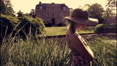Grass woman hats outdoors