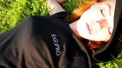 Grass woman hats t-shirts lying down redheads girls in nature 