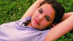 Grass woman Katie Holmes Actress brunettes lying down