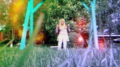 Grass woman Parks blondes swings