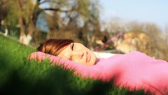 Grass woman redheads