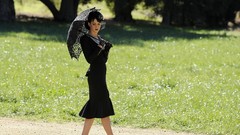 Grass woman Umbrellas lace gloves katy perry