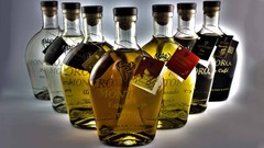 Gray background alcohol liquor tequila