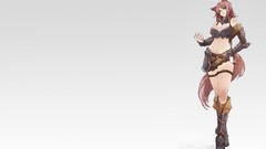 Gray background anime girls Simple Background