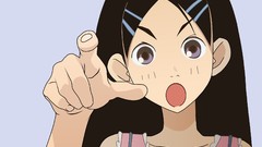 Gray background faces blush long hair anime girls sayonara 