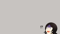 Gray background faces tank tops anime girls short hair sayonara 