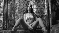 Gray black and white woman models