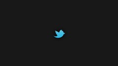 Gray black blue Twitter logos minimalistic status tweet