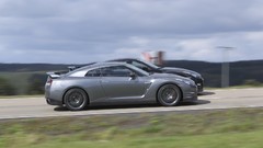 Gray black cars Nissan roads blurred side view vehicles nissan 