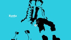 Gray blue Anime Bones silhouettes ipod eureka seven Simple 