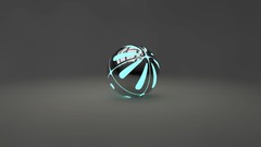 Gray blue balls light 3d cinema 4d renders