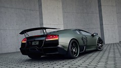 Gray cars Lamborghini skulls lamborghini murcielago italian cars