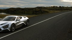 Gray cars Zenvo vehicles zenvo st1 front angle view