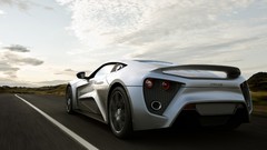 Gray cars Zenvo vehicles zenvo st1 rear angle view