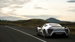Gray cars Zenvo vehicles zenvo st1 rear angle view