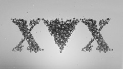 Gray dark abstract alphabet digital art