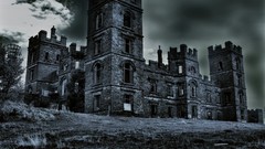 Gray dark Gothic Castles skyscapes