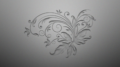 Gray deviantart floral