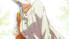 Gray eyes gray hair Persona 3 aqua hair aqua eyes Yamagishi 