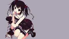 Gray Gothic anime girls lolita fashion black eyes murakami 
