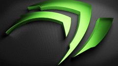 Gray Green claws nvidia shape logos
