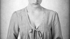 Gray melancholy black and white woman fashion models 