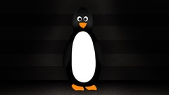 Gray Penguins minimalistic simplistic cartoonish