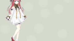 Gray pink hair white