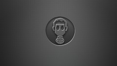 Gray simple logos gas masks minimalistic