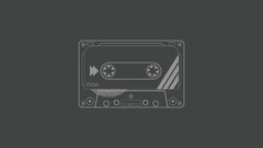 Gray Tape cassette minimalistic audio tapes