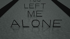 Gray text abstract lonely 3d digital art