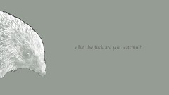 Gray text monochrome hedgehogs minimalistic